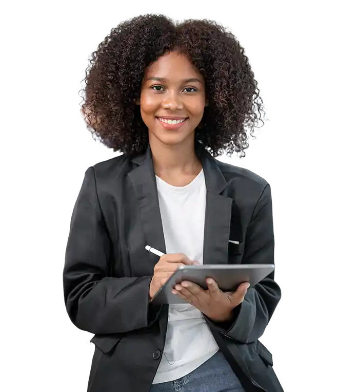 Assistant helping with import permits